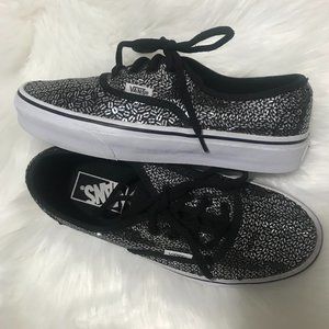 Vans black and silver sequin sneakers